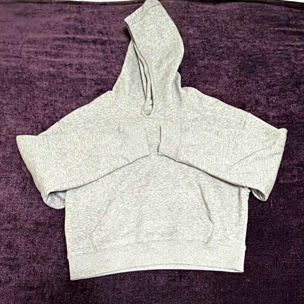 Kyodan Women's Gray Fleece Hoodie Cotton Blend Pullover Solid Size M